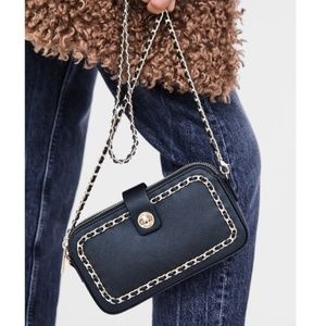 NWT Zara Crossbody Wallet Bag with Gold Chain